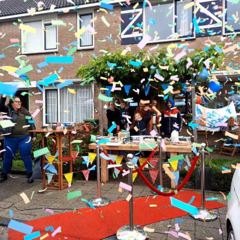 confetti op straat