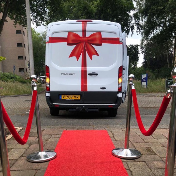 Discobus Feestje cadeau stoepfeest met strik