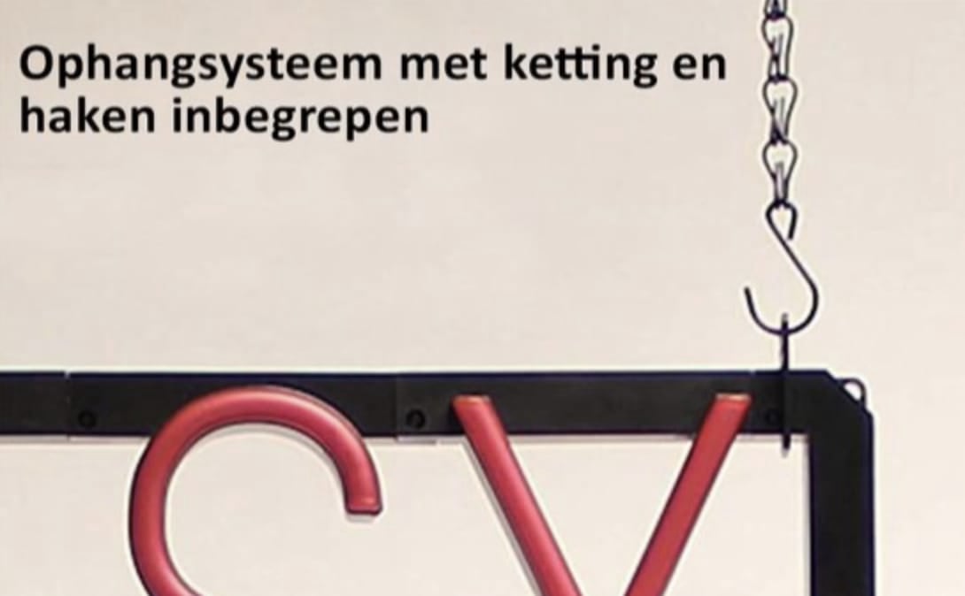 neon letters huren ophangen